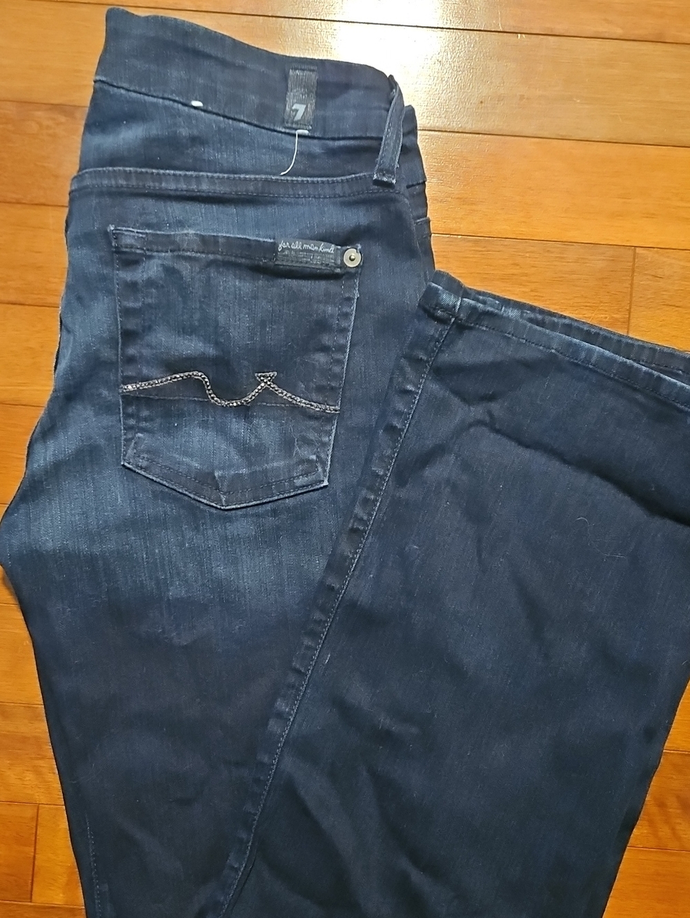 7 For All Mankind Women's Kimmie Navy Blue Jeans